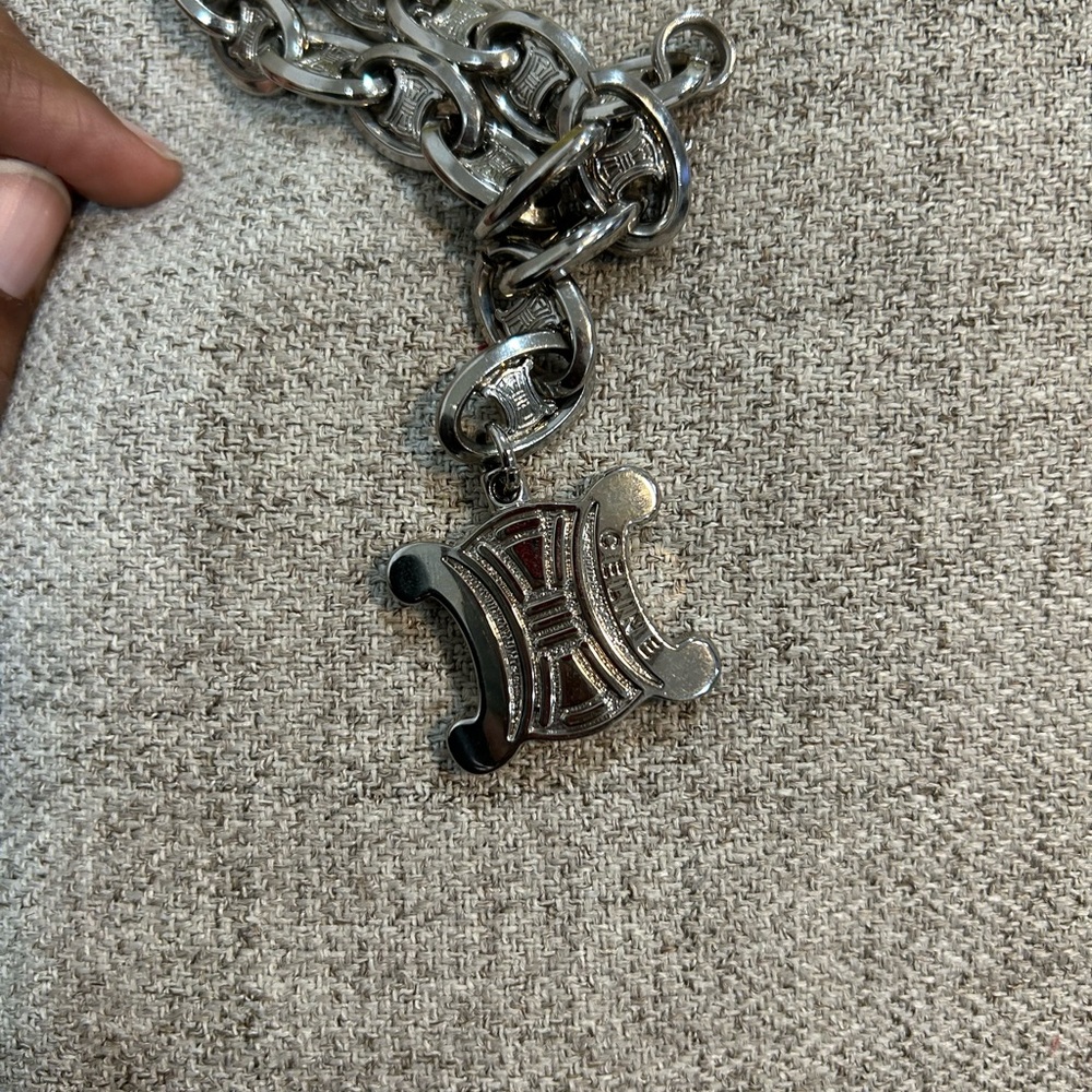 Silver Celine belt/necklace w/coa - Picture 5 of 6